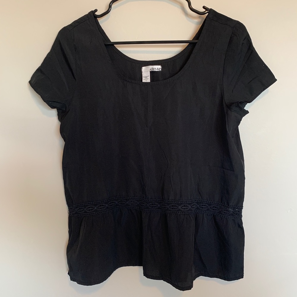 Black Blouse with lace detail